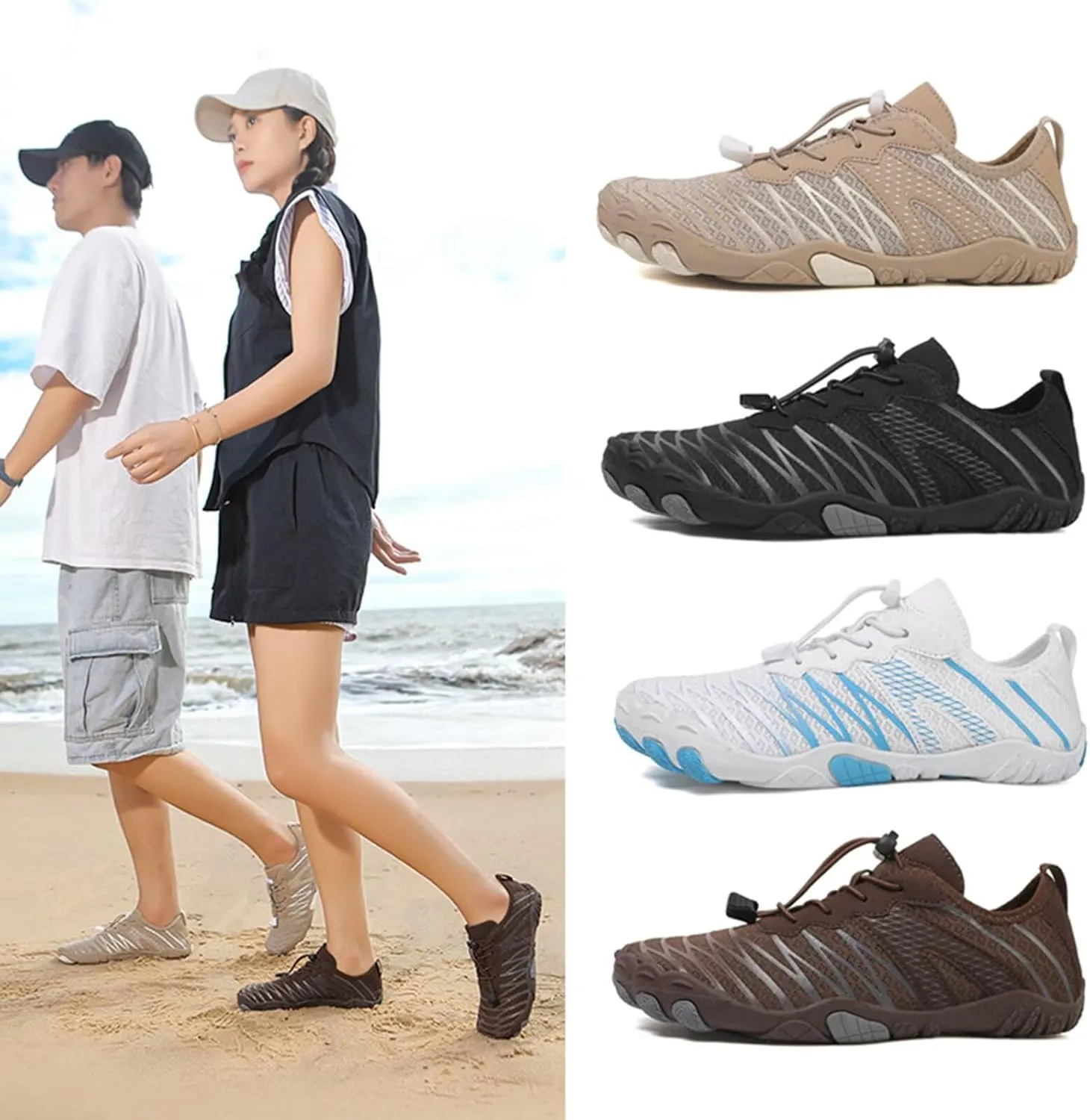 Grounding Shoes for Women Men Barefoot Water Shoes Wide Toe Box Weightlifting Squat Sneakers Fitness Cross-Trainer Sneakers