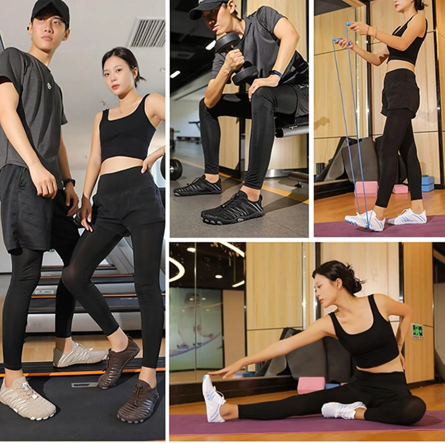 Grounding Shoes for Women Men Barefoot Water Shoes Wide Toe Box Weightlifting Squat Sneakers Fitness Cross-Trainer Sneakers