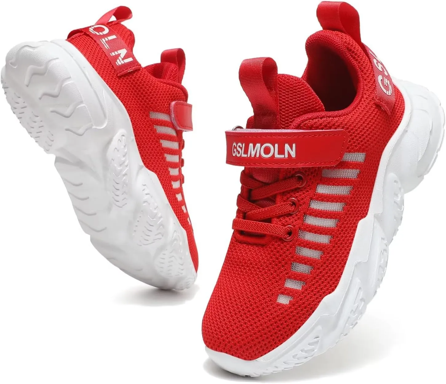 GSLMOLN Boys Girls Tennis Breathable Slip on Shoes School Casual Walking/Running Sports Kids Sneakers