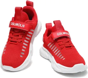 GSLMOLN Boys Girls Tennis Breathable Slip on Shoes School Casual Walking/Running Sports Kids Sneakers