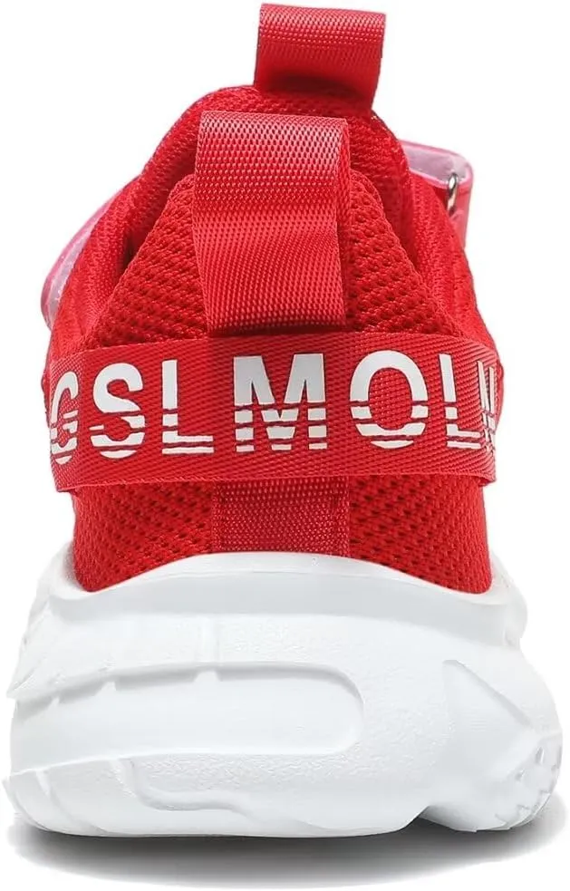 GSLMOLN Boys Girls Tennis Breathable Slip on Shoes School Casual Walking/Running Sports Kids Sneakers