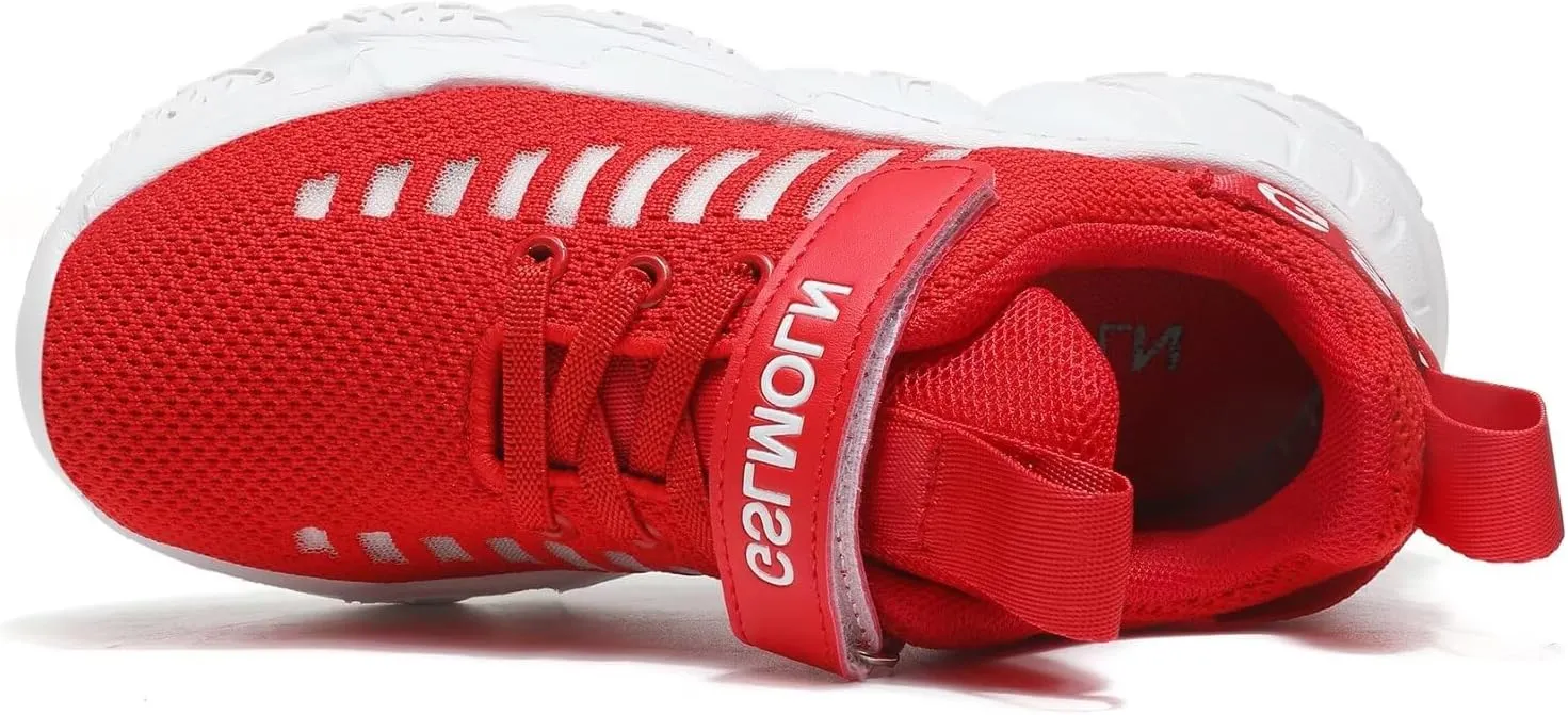 GSLMOLN Boys Girls Tennis Breathable Slip on Shoes School Casual Walking/Running Sports Kids Sneakers