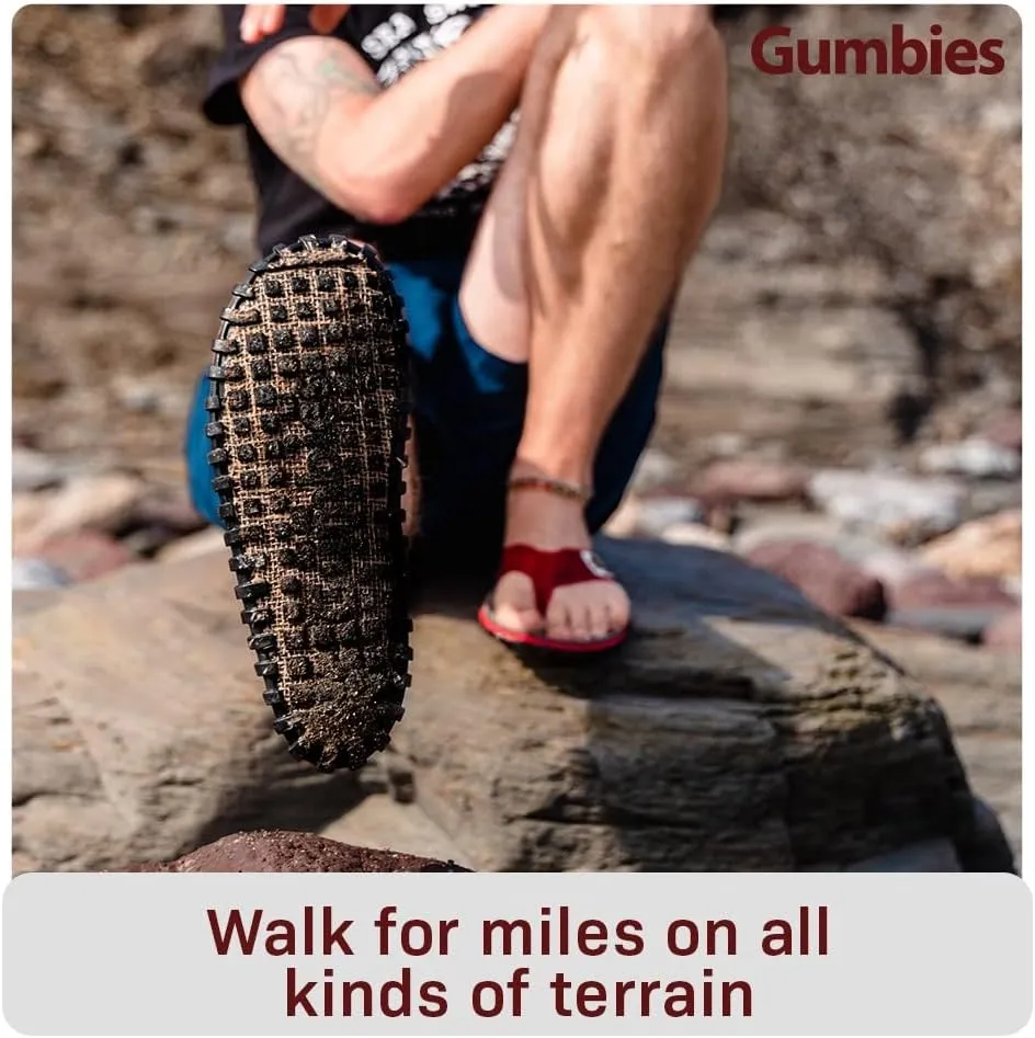 Gumbies Islander Unisex Flip Flops, with Supersoft Cotton Toe Post and Durable Recycled Rubber Sole - Comfort Guaranteed