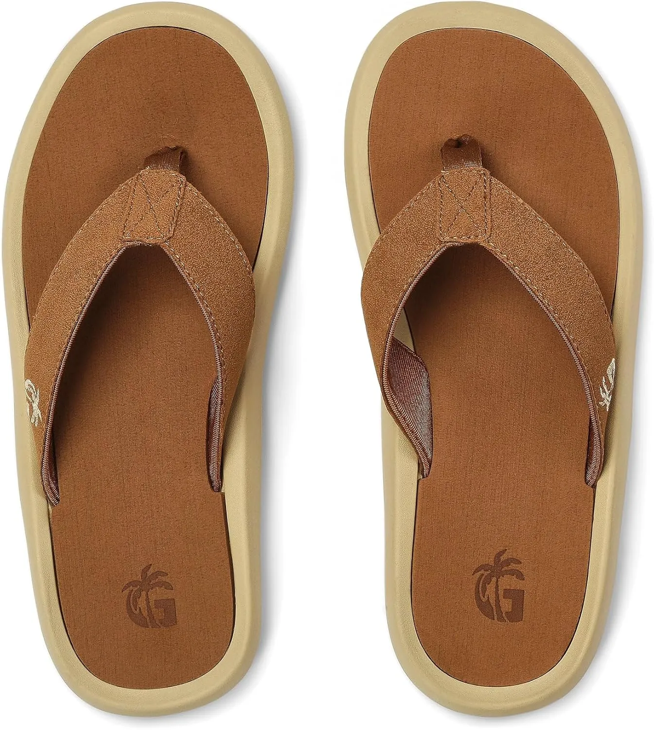 Gumbies Noosa Unisex Flip-Flop, with Arch Support Supersoft Brush EVA Footbed, Soft Cotton Backed Strap & Recycled Rubber Sole - Comfort Guaranteed