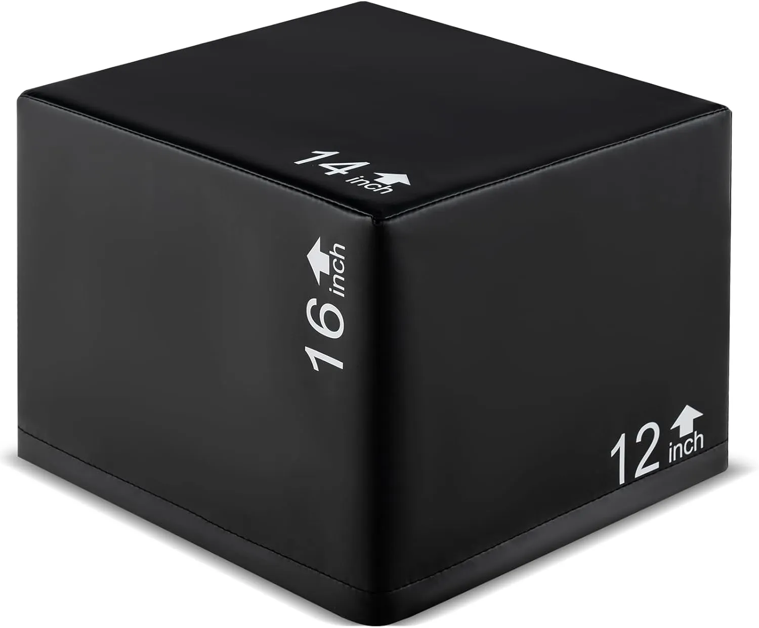 GYMAX Plyometric Jump Box, 3 in 1 Plyo Jumping Training Box with Non-Slip & Easy-to-Clean PU Cover, Heavy Foam Exercise Trainer for Home Gym, Multiple Options