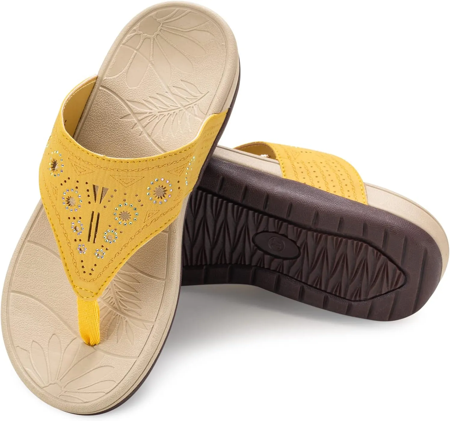 HAOLIRA Womens Arch Support Flip Flop Comfortable Slip on Orthotic Plantar Fasciitis Thong Sandals Walking Indoor Outdoor Summer Beach Essentials