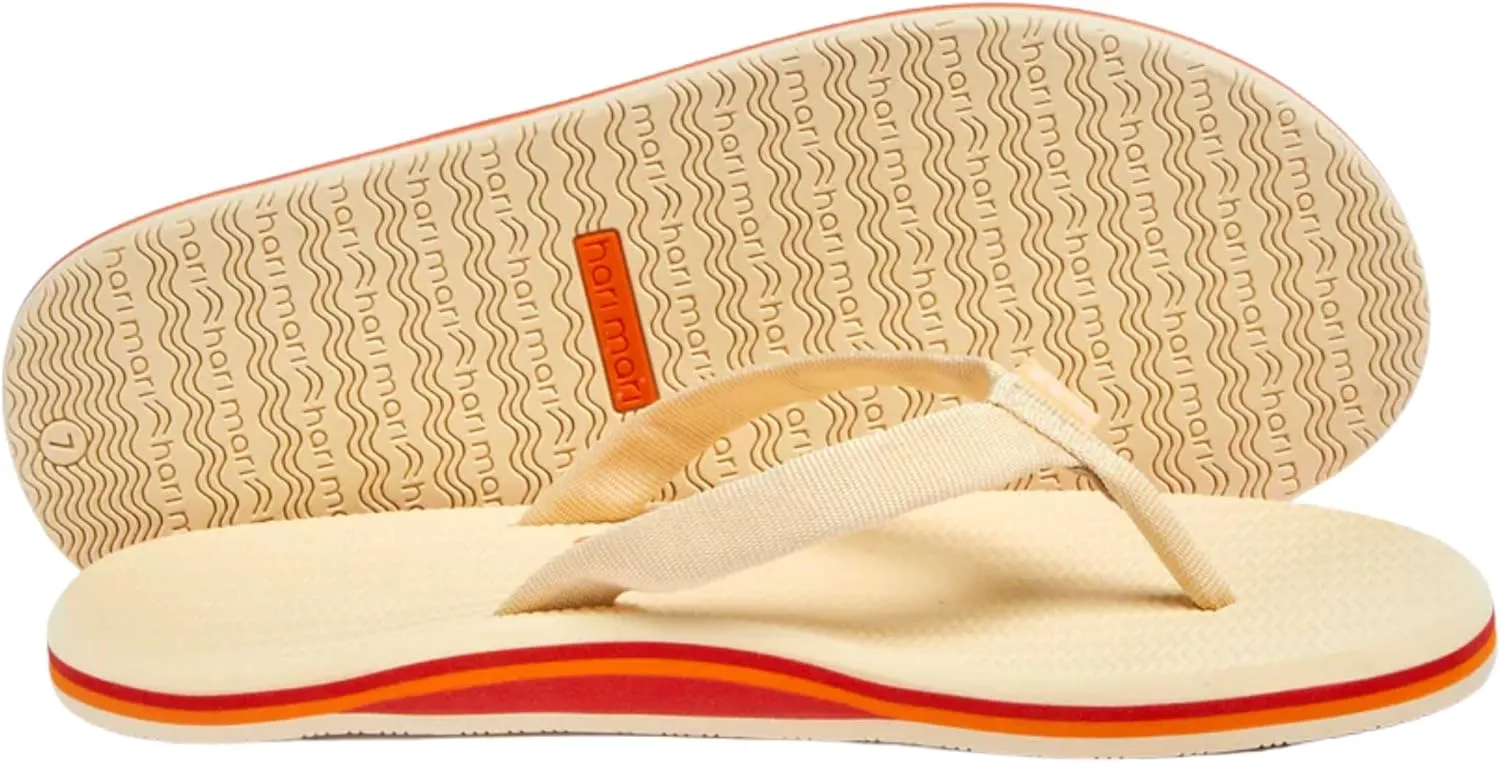 Hari Mari- Dunes- Women's Waterproof Boat Safe Colorful Rubber Flip Flops- No Break Ins, Firm Arch Support, Antimicrobial, and Floats in Water