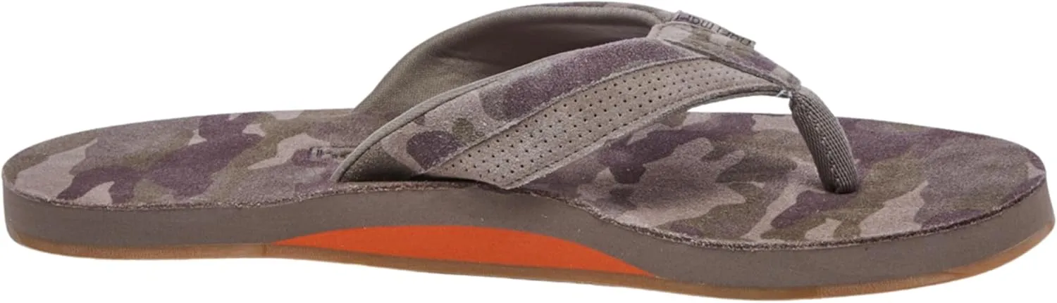 Hari Mari- Grande- Men's Nubuck Suede Leather Flip Flops with Wider Footbeds and Larger Straps- No Break Ins, Firm Arch Support, Flexible and Lightweight