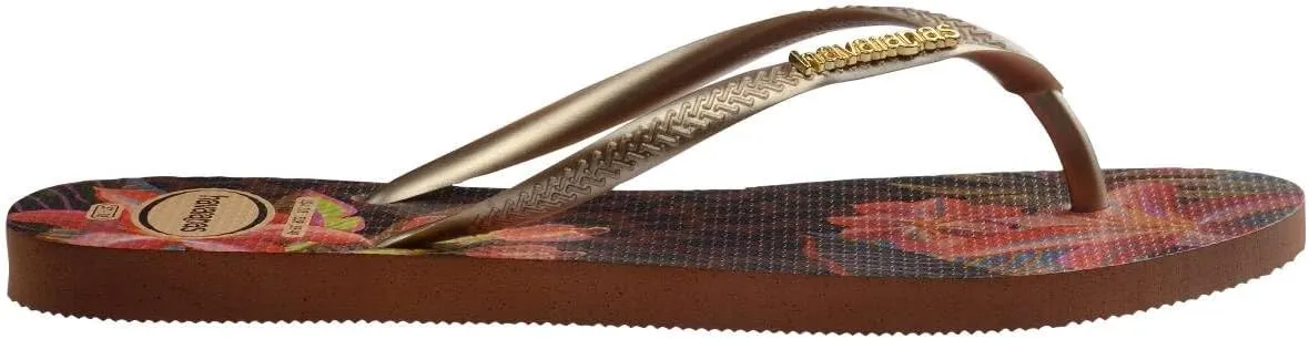Havaianas Women Slim Animal Floral Fusion Flip Flops - Spring and Summer Pool Sandals for Women