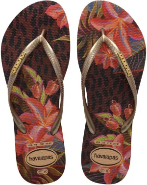 Havaianas Women Slim Animal Floral Fusion Flip Flops - Spring and Summer Pool Sandals for Women