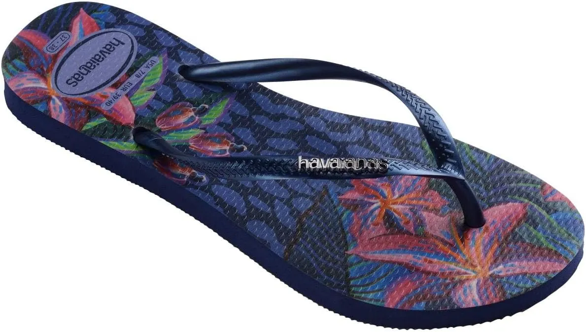 Havaianas Women Slim Animal Floral Fusion Flip Flops - Spring and Summer Pool Sandals for Women