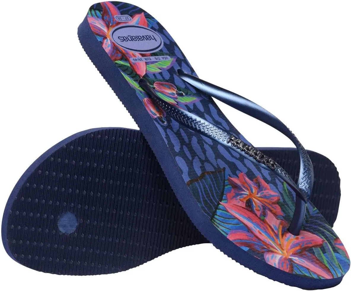 Havaianas Women Slim Animal Floral Fusion Flip Flops - Spring and Summer Pool Sandals for Women