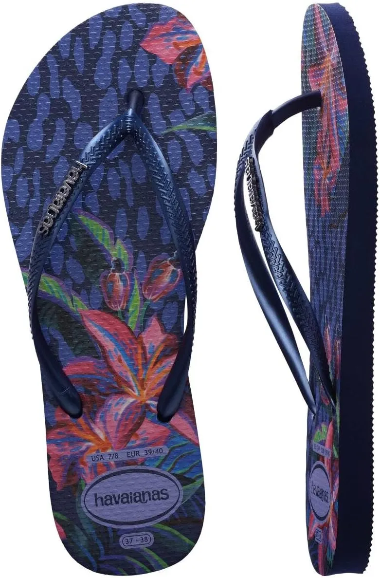 Havaianas Women Slim Animal Floral Fusion Flip Flops - Spring and Summer Pool Sandals for Women