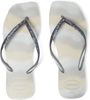 Havaianas Women's Slim Square Glitter Party flip-Flop-Sandals