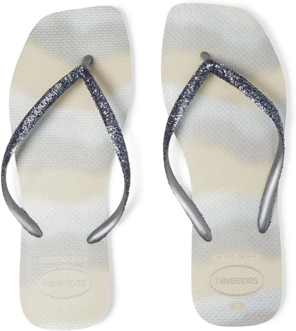 Havaianas Women's Slim Square Glitter Party flip-Flop-Sandals