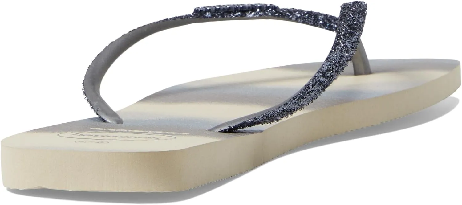 Havaianas Women's Slim Square Glitter Party flip-Flop-Sandals