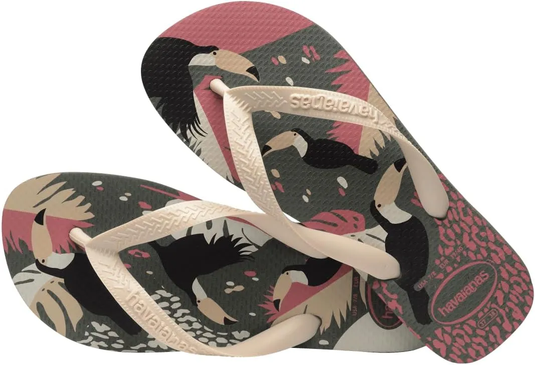havaianas Women's Top Tropical Vibes Olive Green Flip-Flop