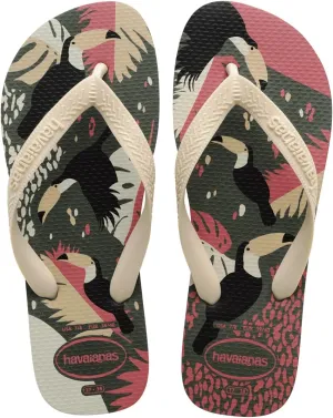 havaianas Women's Top Tropical Vibes Olive Green Flip-Flop