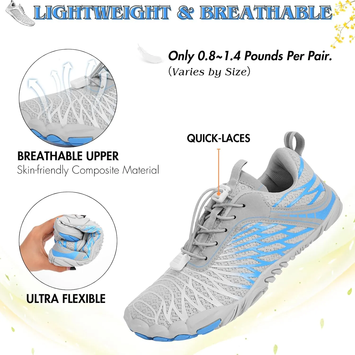 Hike Barefoot Shoes Women Men Minimalist Wide Toe Box Footwear Zero Drop Athletic Cross-Trainer Fashion Sneakers
