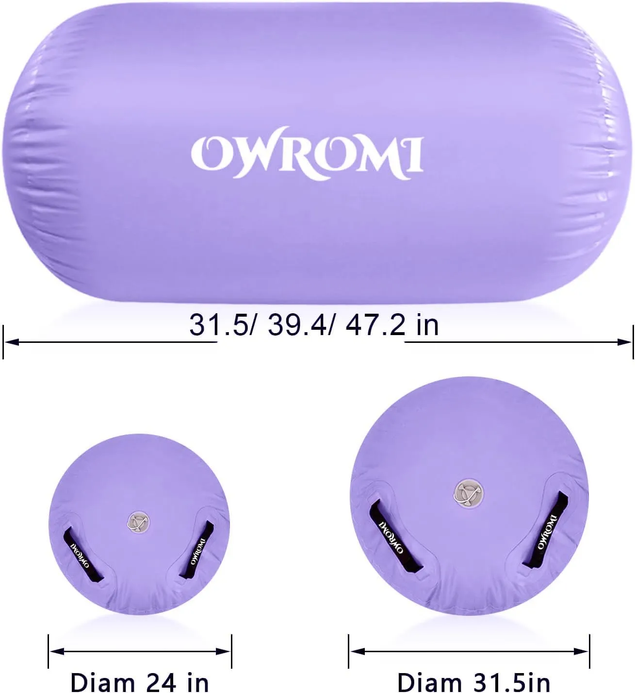Inflatable Gymnastics Air Mat Tumble Track with Gymnastics Air Barrel - Inflatable Air Spot Tumbler Backbend Trainer Air Roller Tumbling Mat with Electric Pump