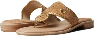 Jacks II Flat Sandal 10.5 / NATURAL CORK/GOLD