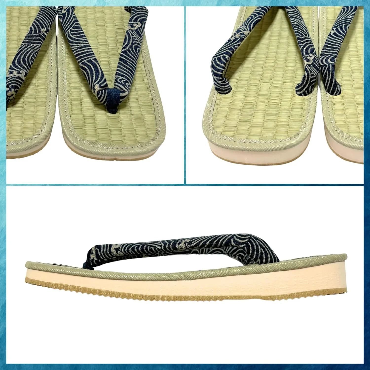 Japanese Sandal Rush Sponge sole Sandal thong Up to oversize men's