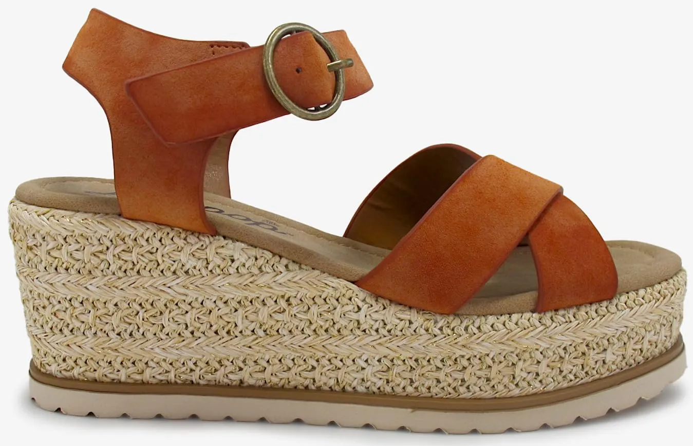 Jellypop Women's Cameo Espadrille Wedge Sandals