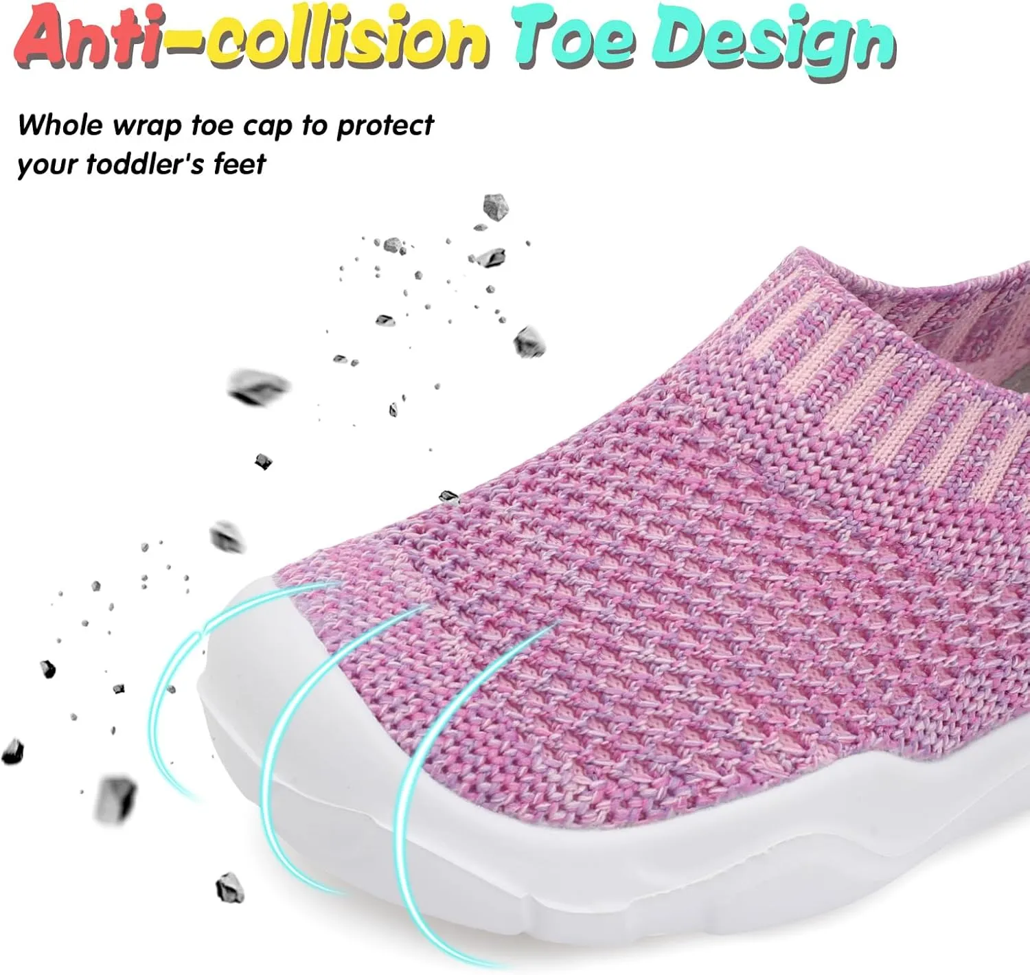 JOINFREE Toddler Boys Girls Sneaker Slip On Shoes Kids Lightweight Breathable Walking Shoes