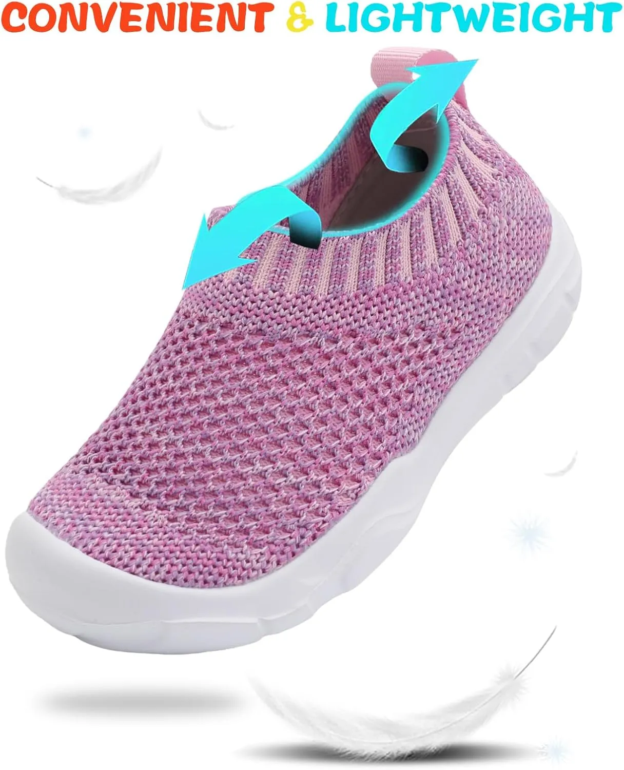 JOINFREE Toddler Boys Girls Sneaker Slip On Shoes Kids Lightweight Breathable Walking Shoes