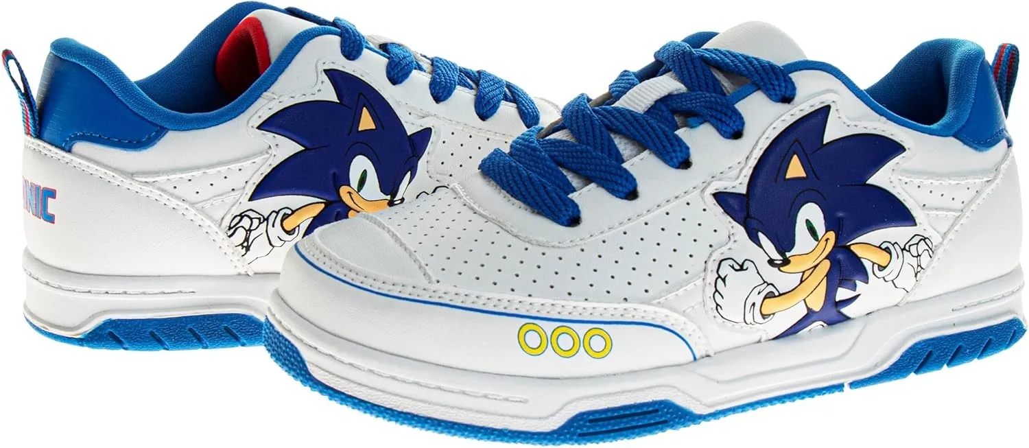 Josmo Sonic The Hedgehog Shoes - Kids Boys Slipon Athletic Tennis Lightweight Sneakers (Little Kid/Big Kid)