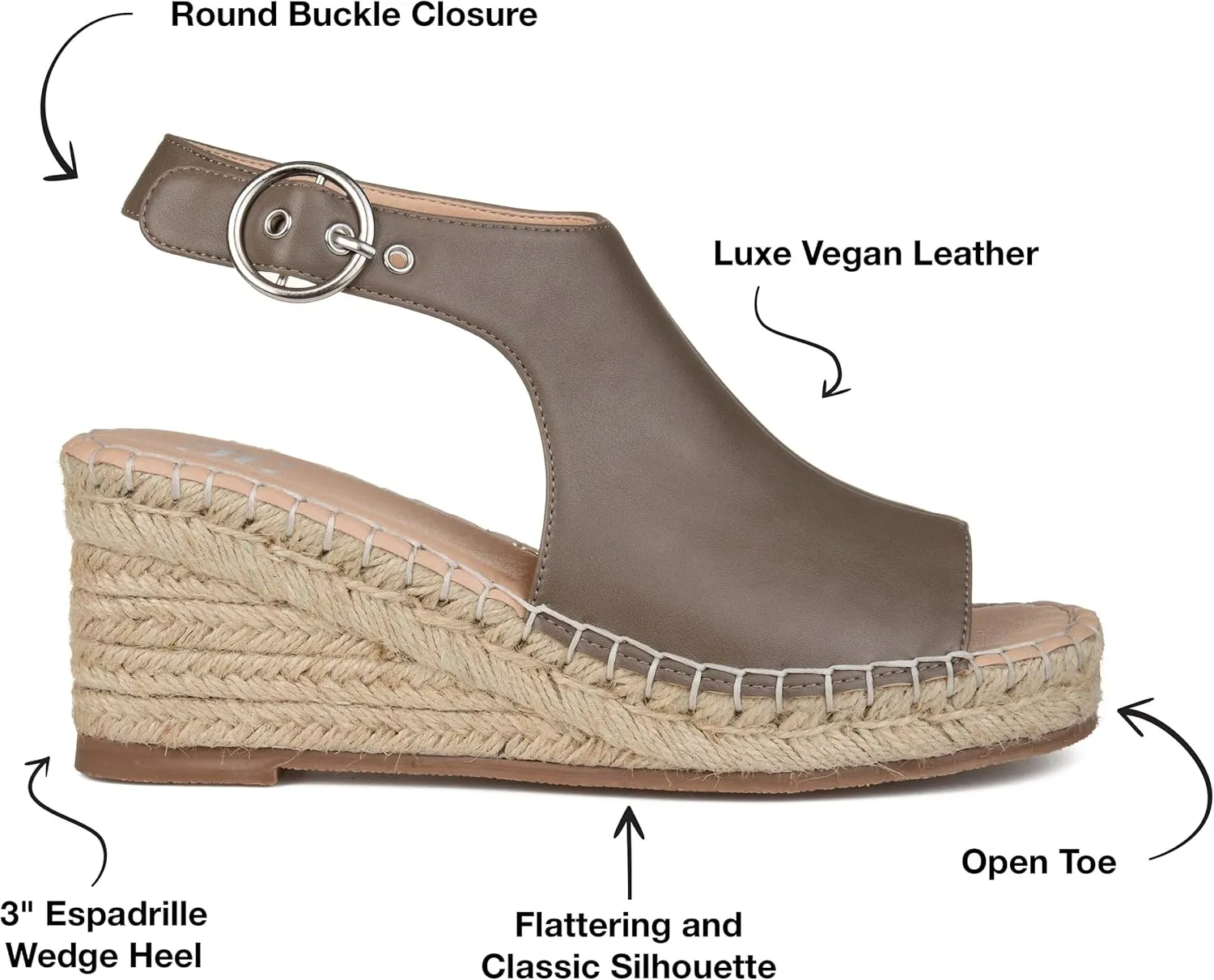 Journee Women's Crew Espadrille Wedge Sandals