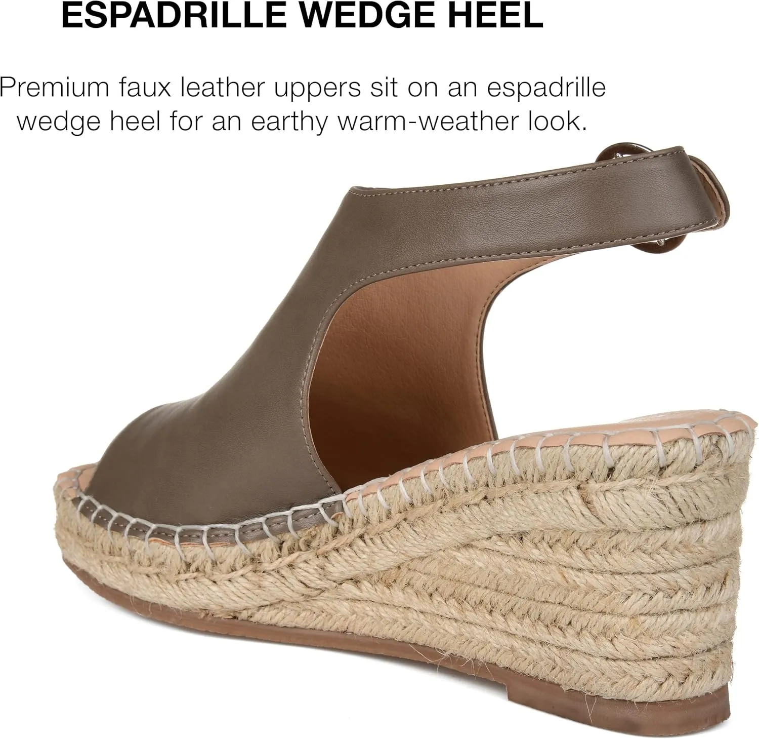 Journee Women's Crew Espadrille Wedge Sandals