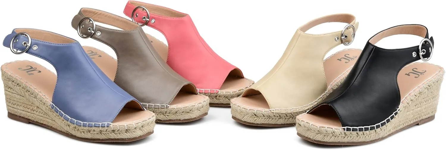 Journee Women's Crew Espadrille Wedge Sandals