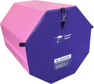 Kangaroo Hoppers Gymnastics Octagon Tumble Mat 24"x26" / 19"x23" with Carrying Handles, Somersault Backbend Tumbling Trainer for Home Gym Exercise