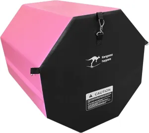 Kangaroo Hoppers Gymnastics Octagon Tumble Mat 24"x26" / 19"x23" with Carrying Handles, Somersault Backbend Tumbling Trainer for Home Gym Exercise