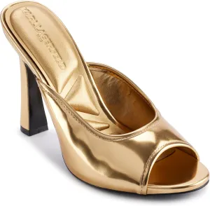Karl Lagerfeld Paris Women's Cushioned Insole Evening Chatura-Peep Toe Sandal Heeled