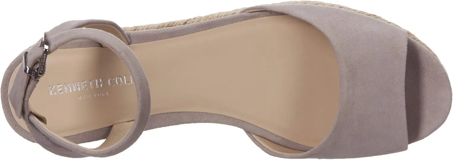 Kenneth Cole Women's Lorelei Platform Ankle Strap Espadrille Wedge Sandal