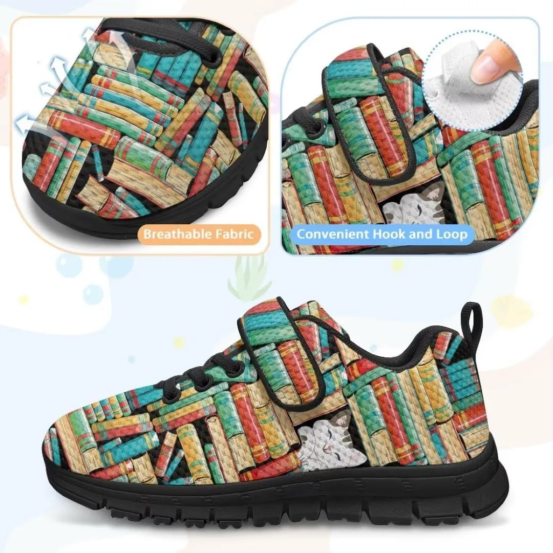 Kids Children Hook & Loop Closure Sneakers with One Strap Unisex Child Non Slip Lightweight Shoes