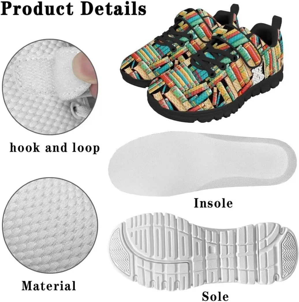 Kids Children Hook & Loop Closure Sneakers with One Strap Unisex Child Non Slip Lightweight Shoes