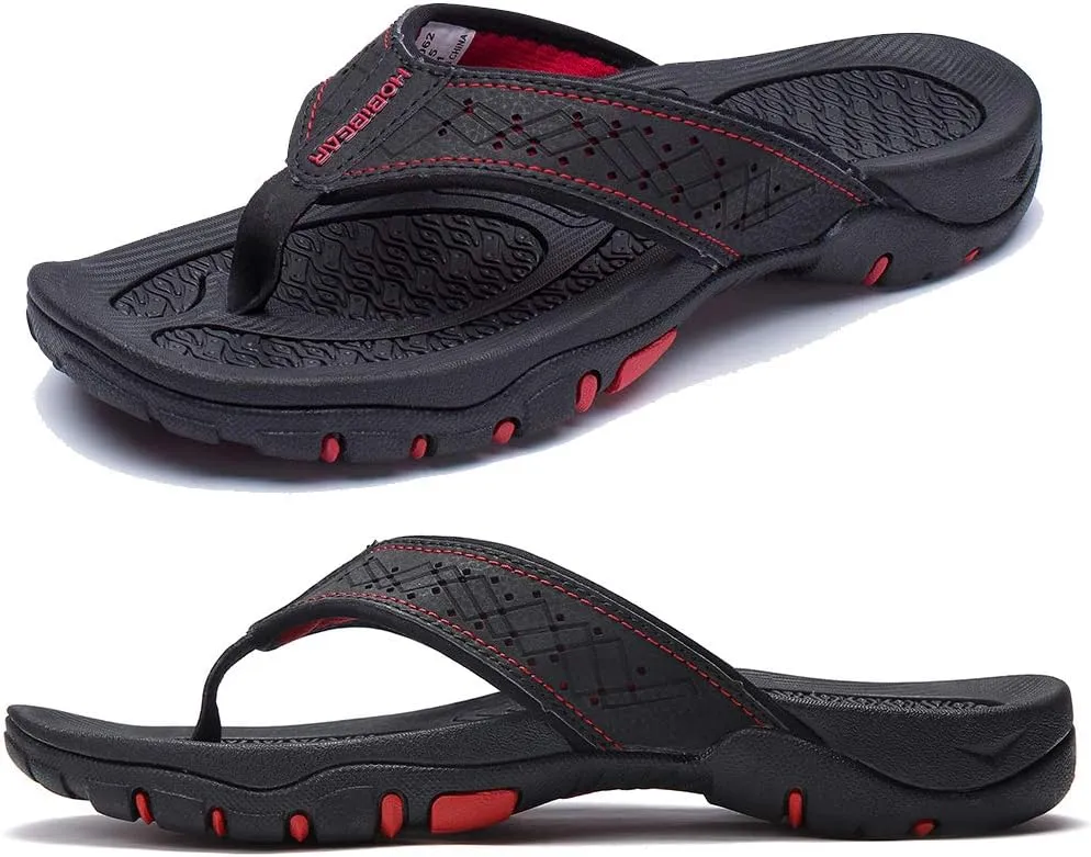 KIIU Mens Thong Sandals Indoor and Outdoor Beach Flip Flop