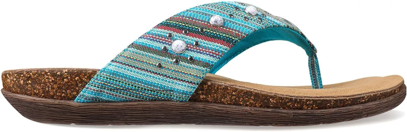 Lamo Women's Jovie Flip Flops for women – Durable Rubber and Cork Outsole, Breathable Microfiber Footbed for Superior Comfort, Stylish and Convenient womens flip flops