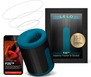LELO F2S Stamina Trainer & Stroker With 14 Pleasure Settings, App and an AI Mode, Male Masturbator Sex Toy for Men, Male Sex Toy, Hands Free Masturbators, Penis Pump, Blowjob Adult Toys Vibrator, Teal