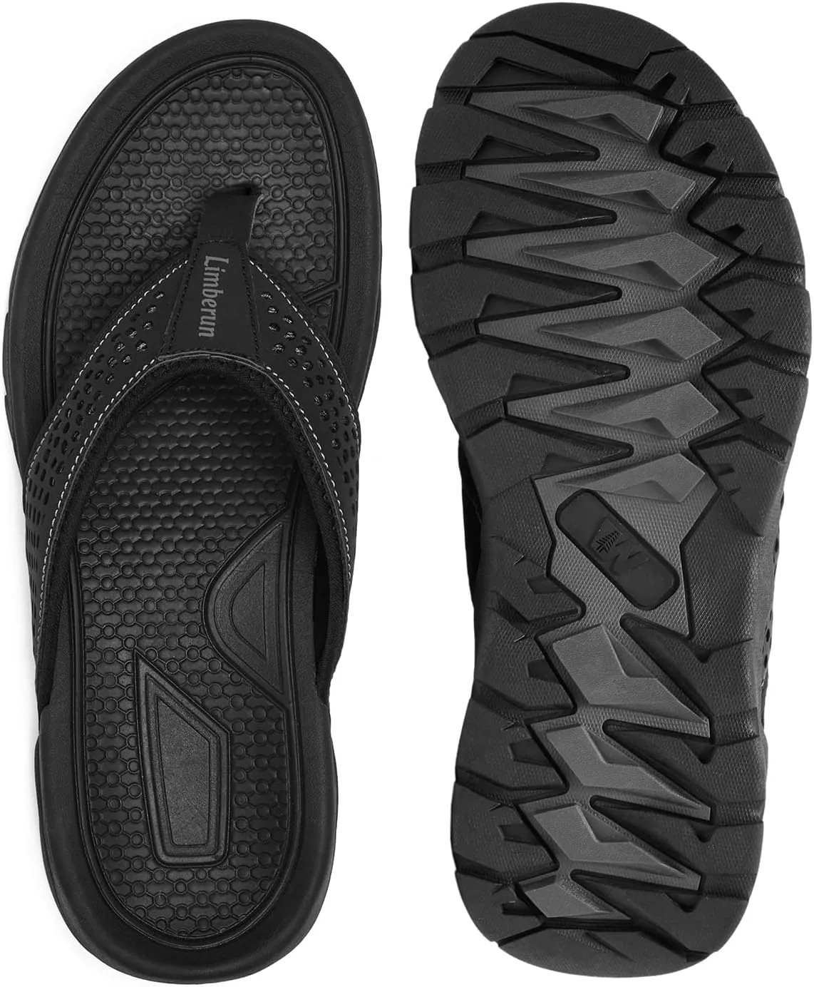 Limberun Mens Flip Flops Arch Support Comfort Orthotic Thong Sandals Open Toe Athletic Straps Orthotic Hiking Sport Outdoor Summer Beach Shoes
