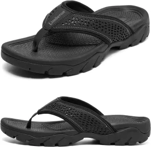 Limberun Mens Flip Flops Arch Support Comfort Orthotic Thong Sandals Open Toe Athletic Straps Orthotic Hiking Sport Outdoor Summer Beach Shoes