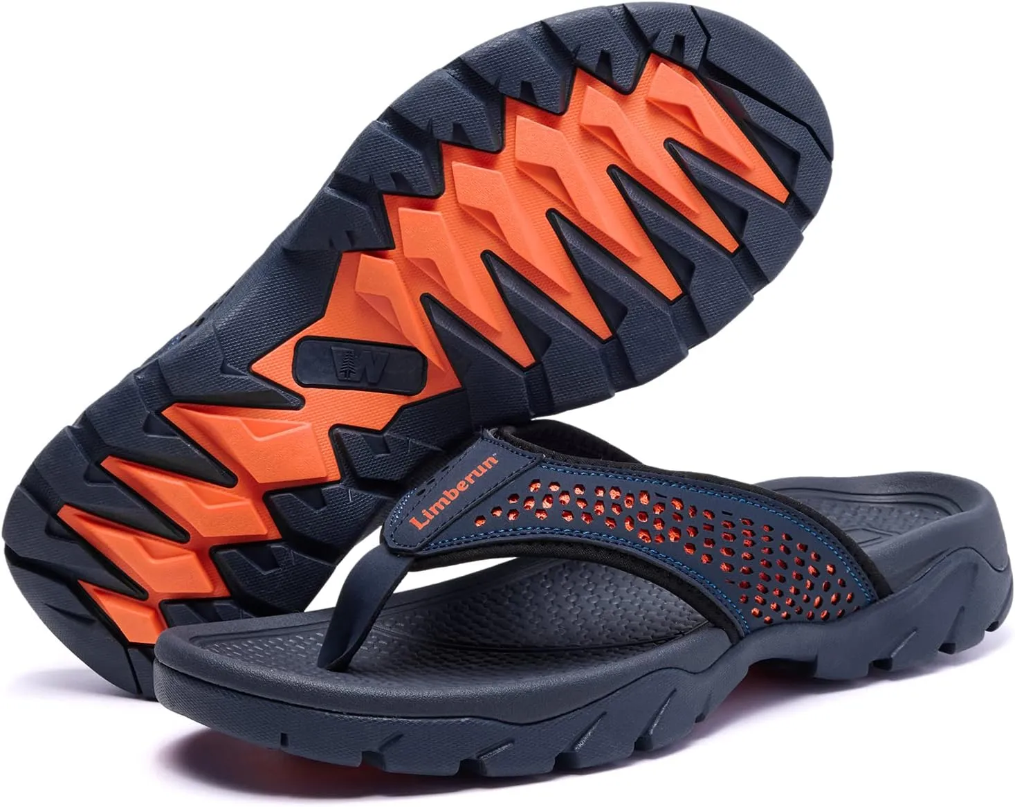 Limberun Mens Flip Flops Arch Support Comfort Orthotic Thong Sandals Open Toe Athletic Straps Orthotic Hiking Sport Outdoor Summer Beach Shoes