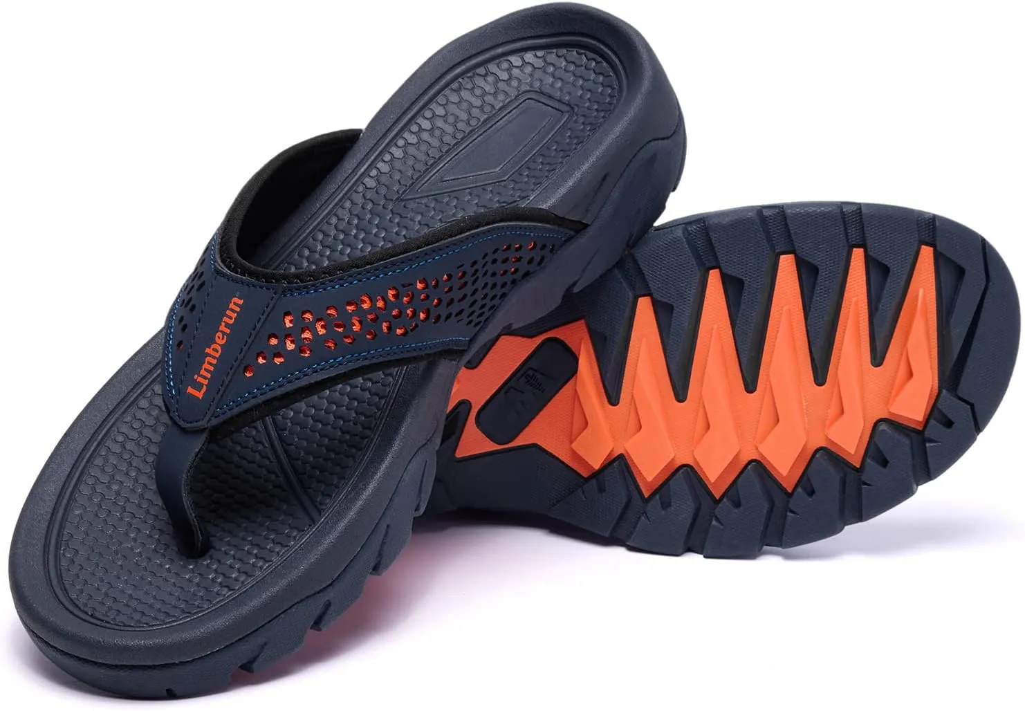 Limberun Mens Flip Flops Arch Support Comfort Orthotic Thong Sandals Open Toe Athletic Straps Orthotic Hiking Sport Outdoor Summer Beach Shoes