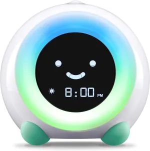 LittleHippo Mella: All-in-One Kids Trainer, Alarm Clock, Night Light & Sleep Sounds Machine. Encourage Sleep Training with Toddler Alarm Clock, Timer Night Light, Cute Kids Room Decor - Tropical Teal