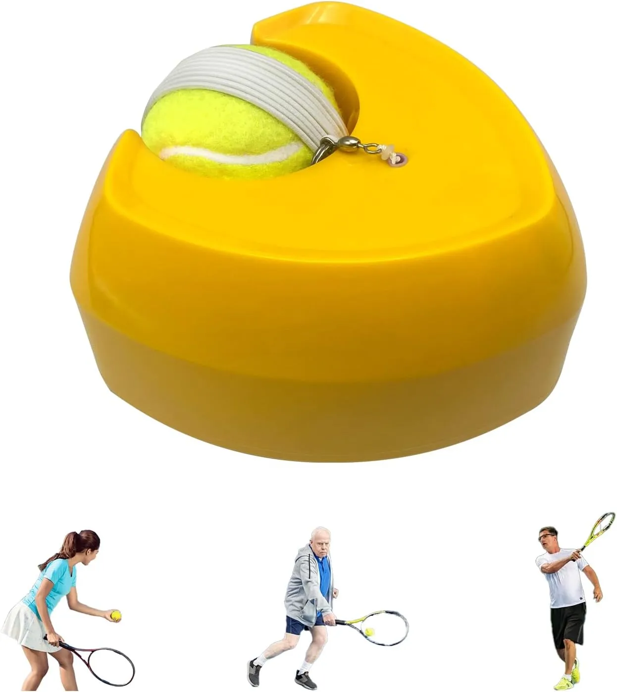 LYHOME Tennis Training Rebound Ball, 18.5 Ft Retractable Pull Rope, Easy to Carry,Suitable for Adult and Children Tennis Practice.