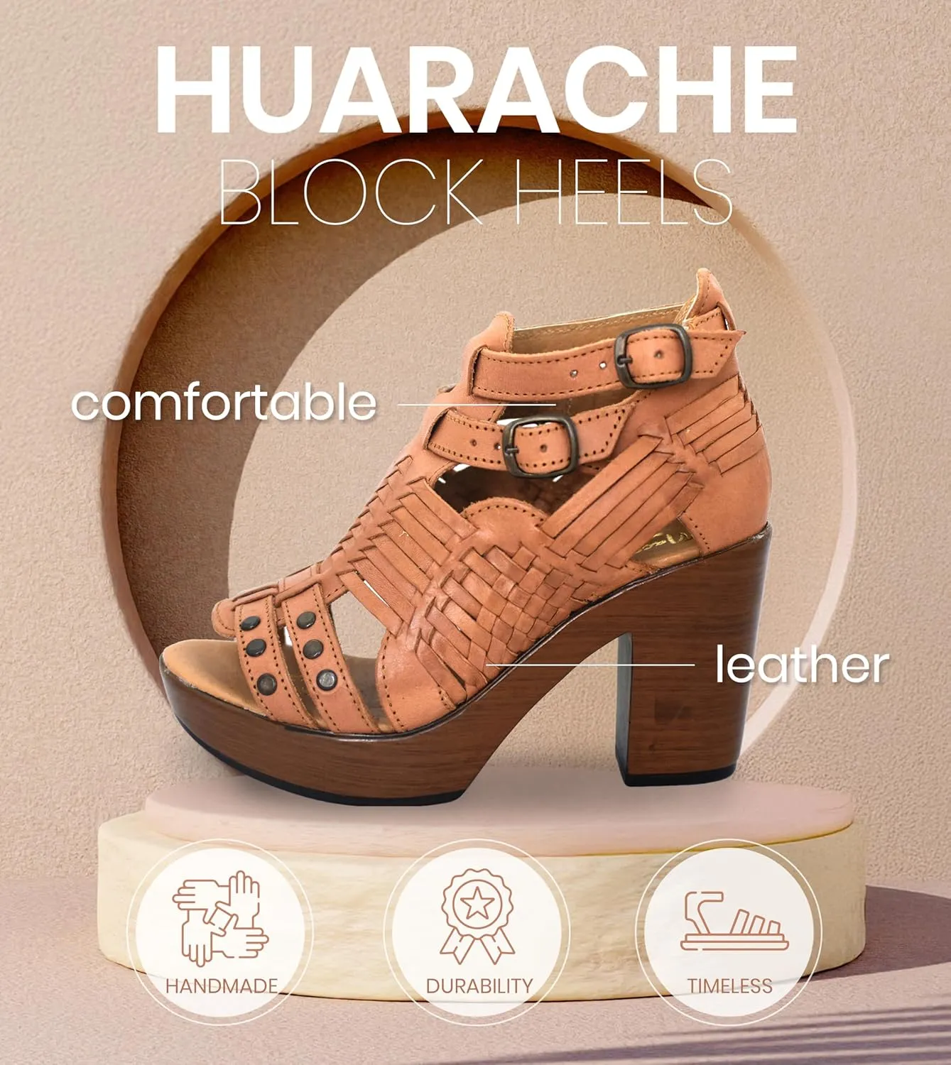 Macarena Collection Womens Shoes Leather Sandals for Women Huarache | Handmade Mexican Sandals Women | Comfortable & Stylish Womens Sandals 353