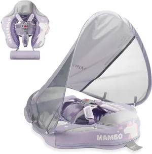 Mambobaby Float Deluxe Baby Pool Float: Safe & Comfortable Swim Trainer for Infants & Toddlers, Non-Inflatable Design, UV Protection Canopy, Fun Water Experience for Ages 3-24 Months